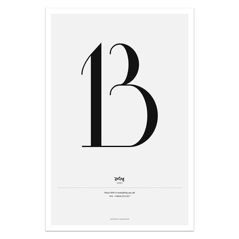 Quote Words Nordic Style CWall Art - Little Eudora