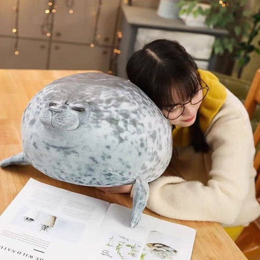 20cm 60cm Cute Sea Lion Plush Toys Soft Marine Animal Seal Stuffed Doll for Kids Gift Sleeping Pillow 3D Novelty Throw Pillows