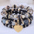 Kymyad (4pcs/set ) Multilayer Bohemia Bracelet Resin Beads Bracelets For Women Bijoux Vintage Heart Charm Bracelet Femme Jewelry
