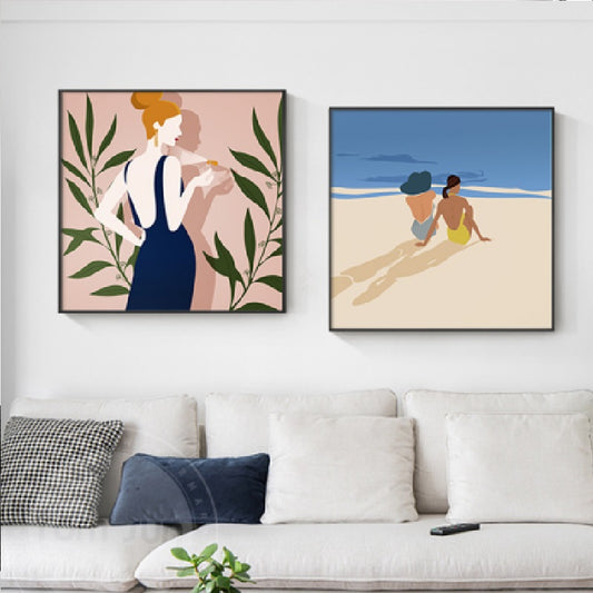 Abstract colorful Life is good Wall Art - Little Eudora