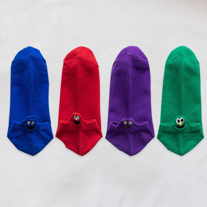 Fashion Ankle Socks - 4 Pairs - Little Eudora