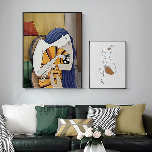 Abstract Minimalist balderdash figure Wall Art - Little Eudora