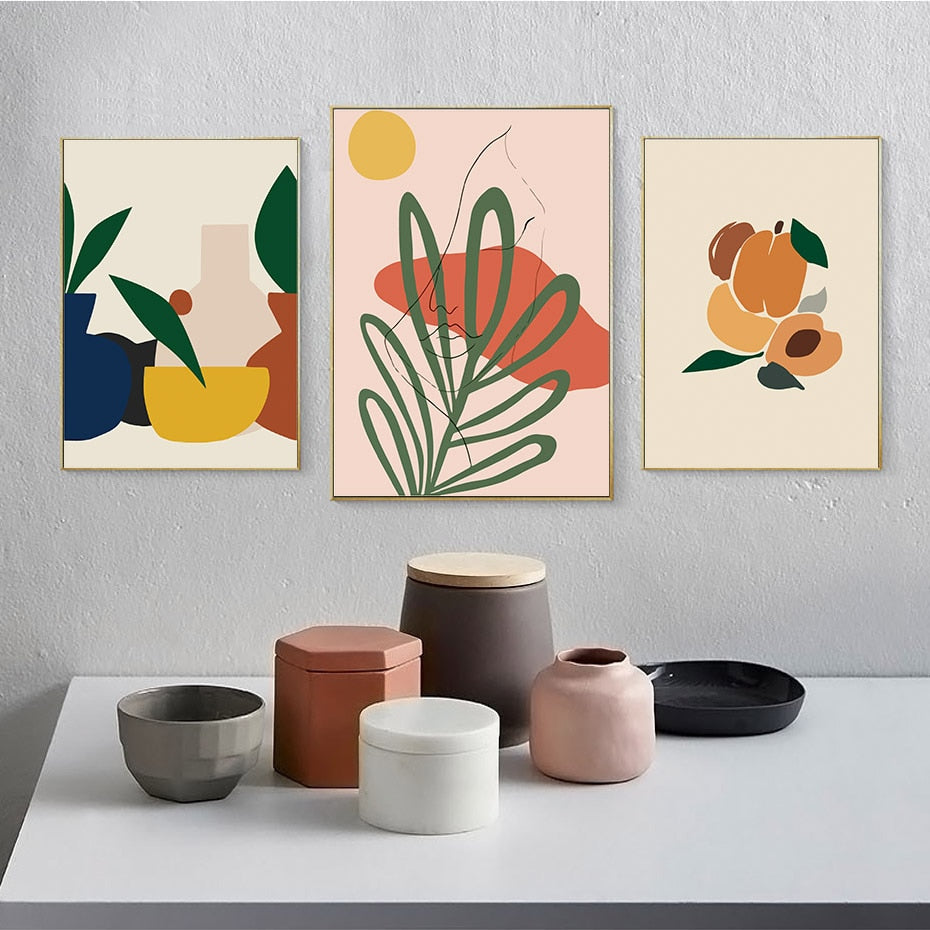 Scandinavia Abstract Still Life Figure Wall Art - Little Eudora