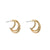 2020 Ins Hot Sale Metal Hoops Women's Earrings Retro Simple Compact Style Gold Silver Color Korean Fashion Women Jewelry