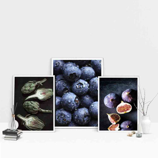 Kitchen Fruit Pictures Blueberry  Fig  Wall Art - Little Eudora