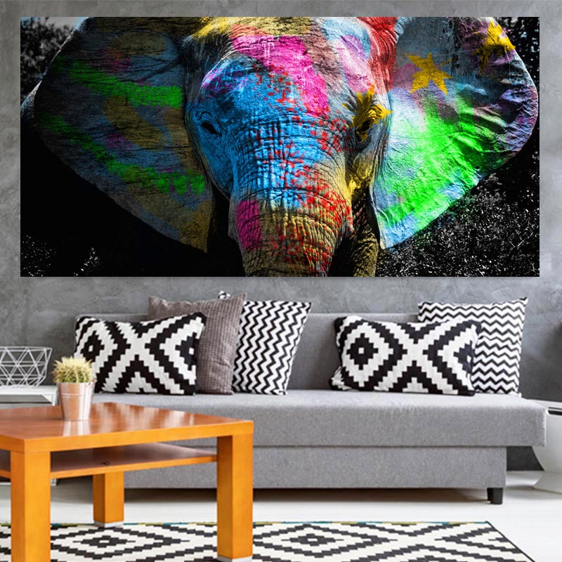 Colorful Elephant Wall Art - Little Eudora