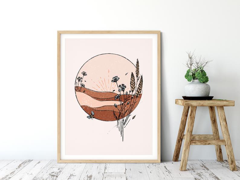 Boho Wall Decor Vintage Inspired Wall Art Living Room Decor Canvas Painting And Prints Wall Home Decor