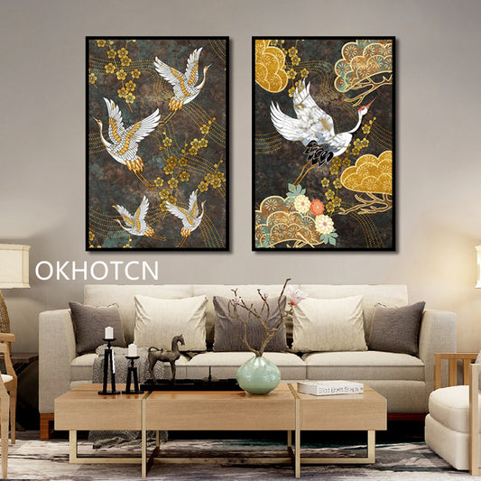 Chinese Ancient Style Animal Golden Wall Art - Little Eudora