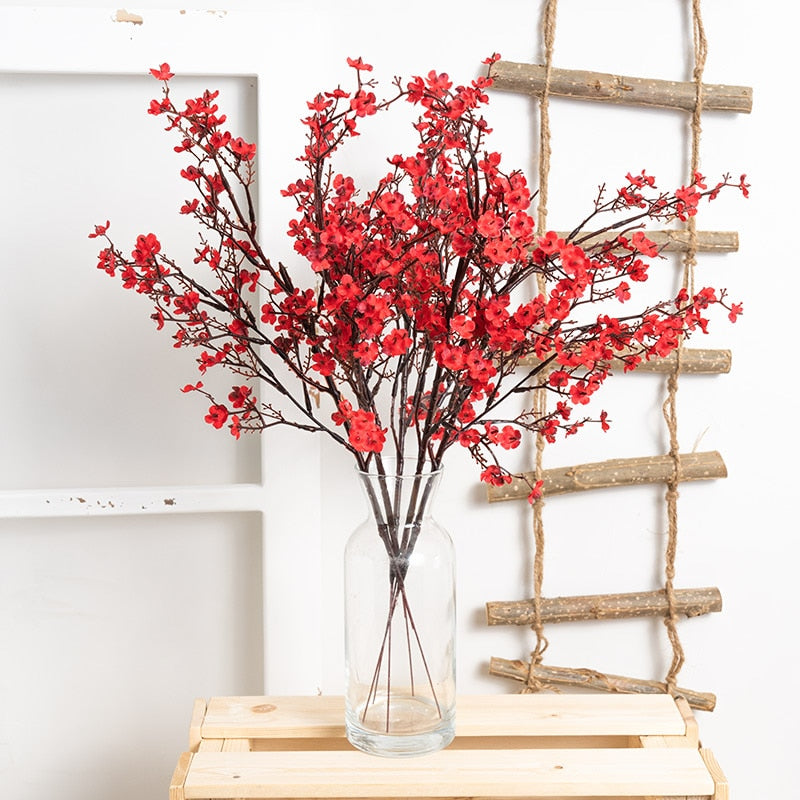 Gypsophila Artificial Flowers White Branch High Quality Babies Breath Fake Flowers Long Bouquet Home Wedding Decoration Autumn