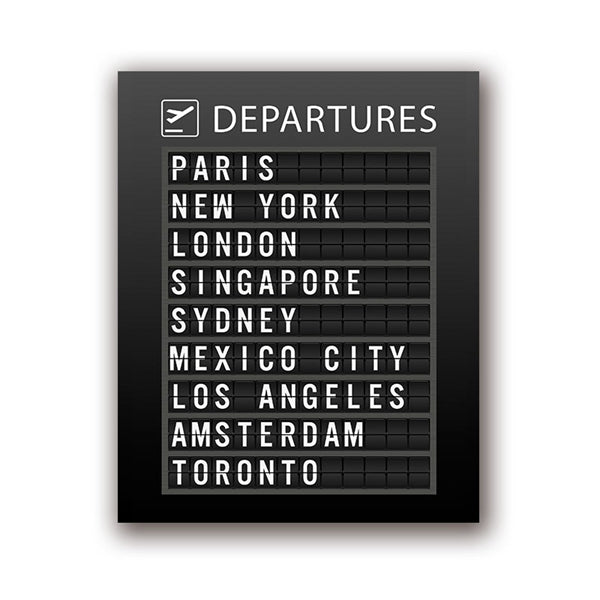 Airport Board Destination Wall Art - Little Eudora