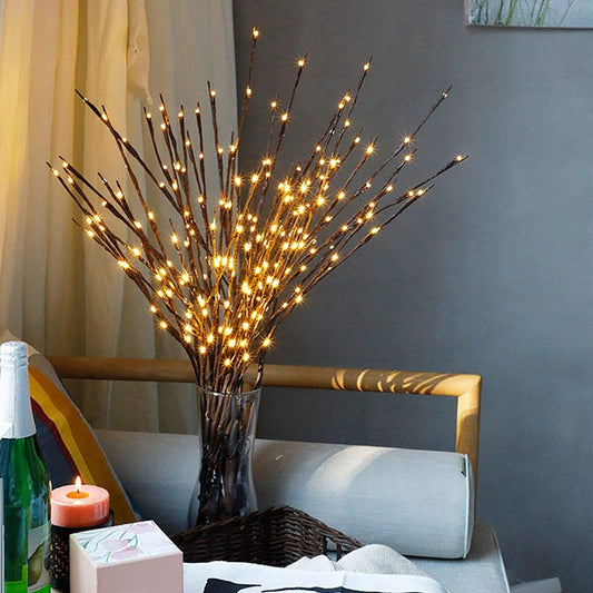 20 Bulbs LED Willow Branch Lamp Battery Powered Decorative Light Tall Vase Filler Willow Twig Lighted Branch For Home Decoration