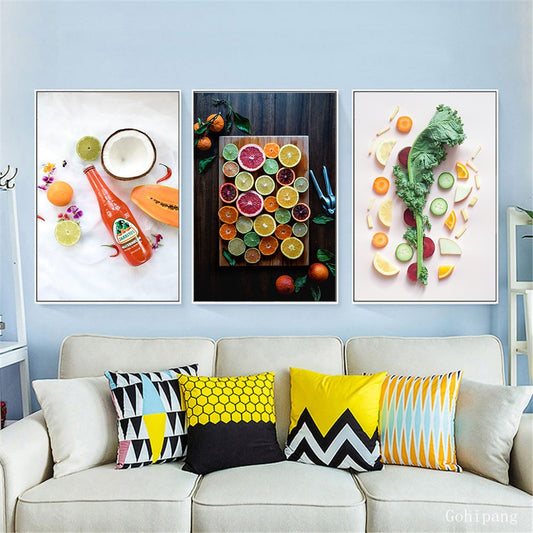 Fruit Vegetable Kitchen Wall Art - Little Eudora