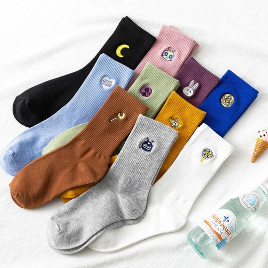Sailor Moon cartoon Japanese Socks -1 Pair - Little Eudora