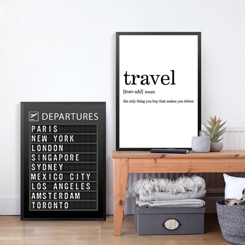 Airport Board Destination Wall Art - Little Eudora