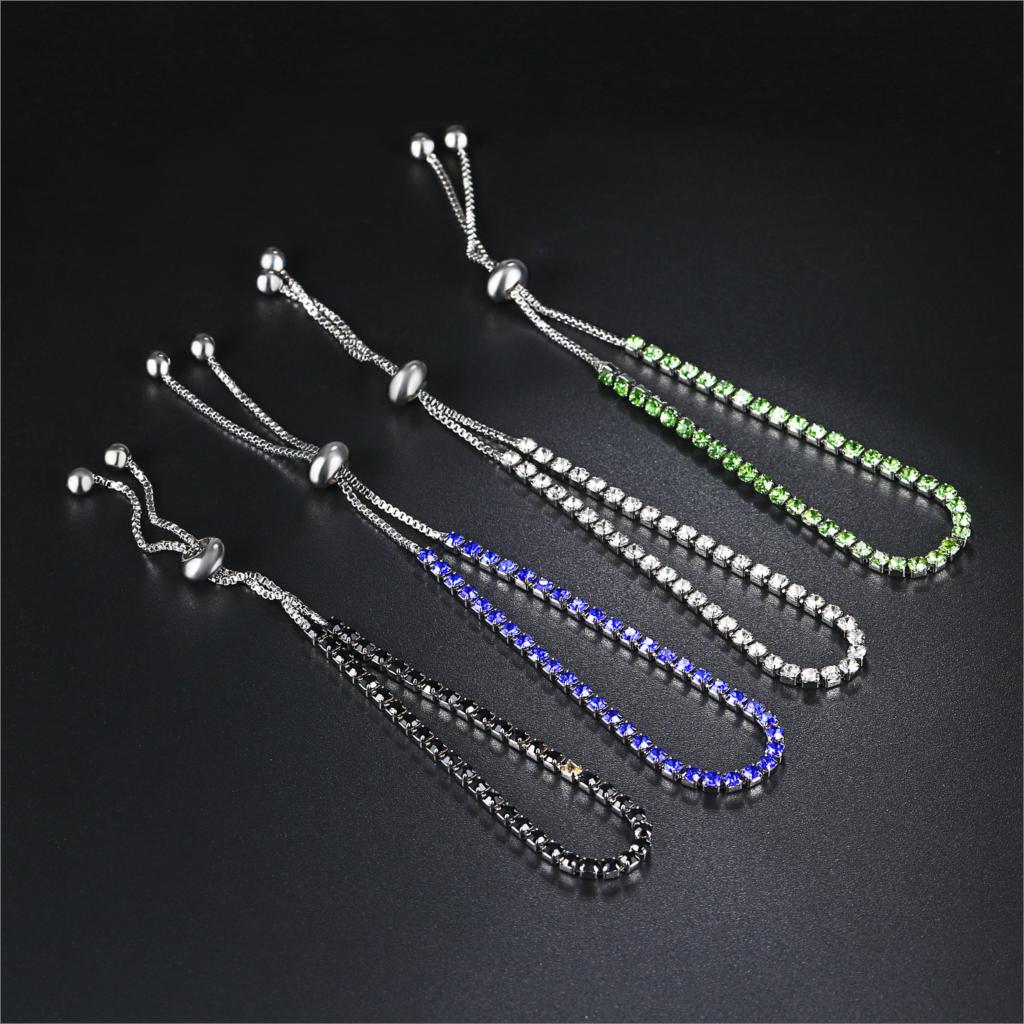 ZHOUYANG Bracelet For Women Luxury Style 4 Color 4 Claws Mosaic Cubic Zirconia Silver Color Fashion Jewelry Gift H095