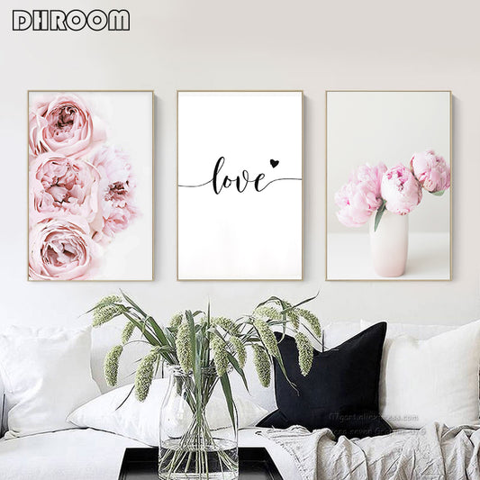 Nordic Decor Pink Peony love - Little Eudora