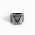 Stainless Steel Viking triangle love Ring vintage Hammer retro punk jewelry finger man engagement ring Boyfriend Gift OSR067