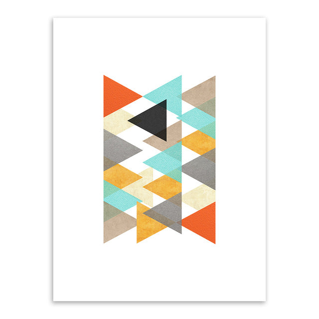 Geometric Multicolored Abstract Art - Little Eudora
