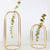 Nordic Golden Glass Vase Iron Hydroponic Plant Flower Vase Tabletop Coffee Shop Office Home Decoration Accessories Modern