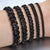 3-11mm Men's Bracelet Black Stainless Steel Cuban link Chain Bracelets Male Jewelry Wholesale Gifts 7-11" KBB4