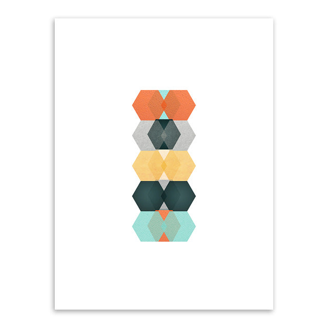 Geometric Multicolored Abstract Art - Little Eudora