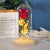 Artificial Eternal Rose  LED Light Beauty The Beast In Glass Cover Christmas Home Decor For Mother Valentines Day new Year Gift