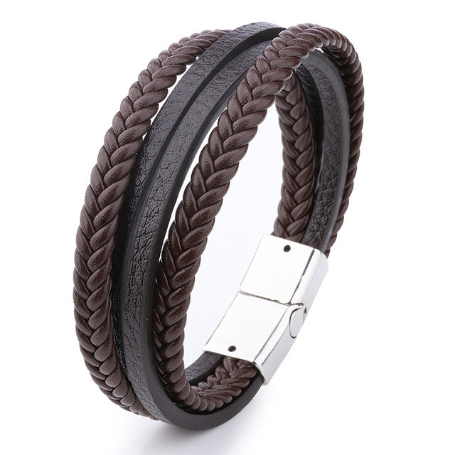 Braided Leather Bracelets Men