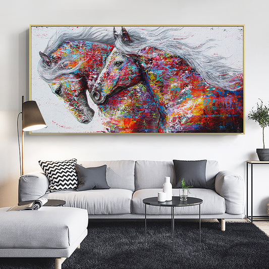 Two Running Horses Wall Art - Little Eudora