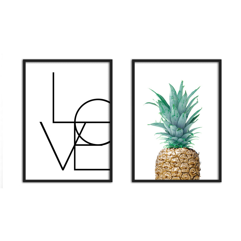 Pineapple LOVE Quotes Wall Art - Little Eudora