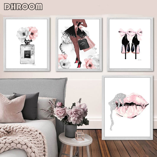 Fashion Wall Art Perfume Lips Wall Art - Little Eudora