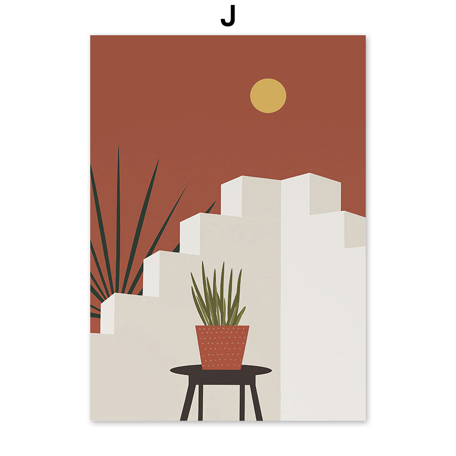 Abstract Minimalism Girl pineapple Peach Wall Art - Little Eudora