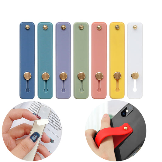 Candy Color Finger Ring Holder Silicon Phone Hand Band Holder For iPhone Wristband Strap Push Pull Grip Stand Bracket Wholesale