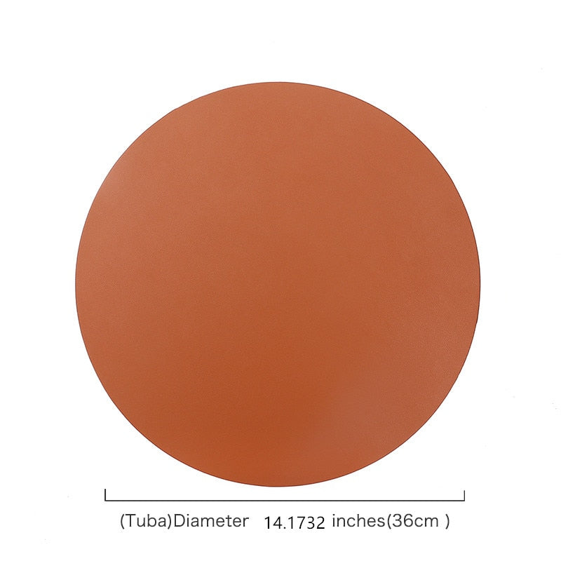 Insulation Oilproof Leather Placemat Western Food Mat Dining Tableware Table Mat Pads Bowl Cup Coaster Kitchen Accessorie