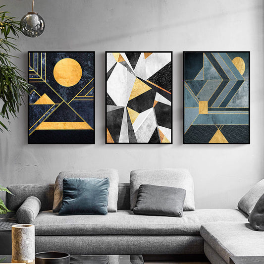 Nordic Abstract Geometry Wall Art - Little Eudora