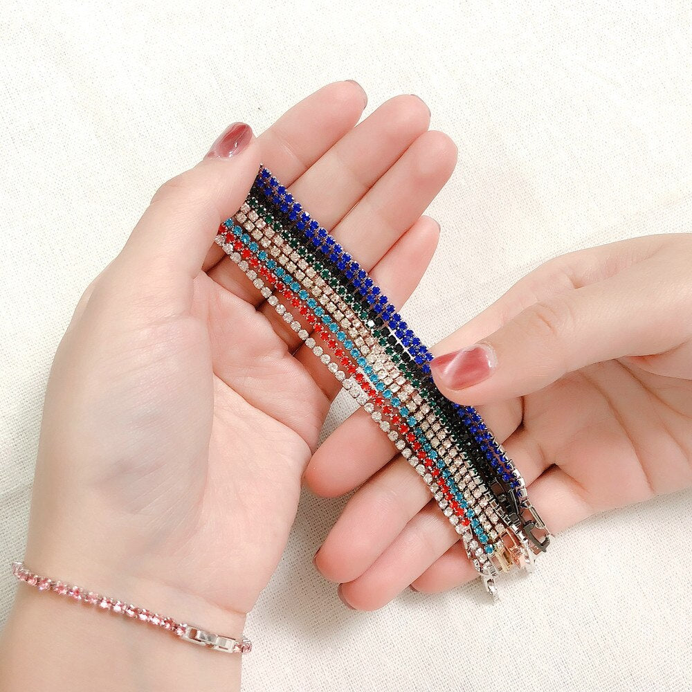 ZHOUYANG Bracelet For Women Luxury Style 4 Color 4 Claws Mosaic Cubic Zirconia Silver Color Fashion Jewelry Gift H095