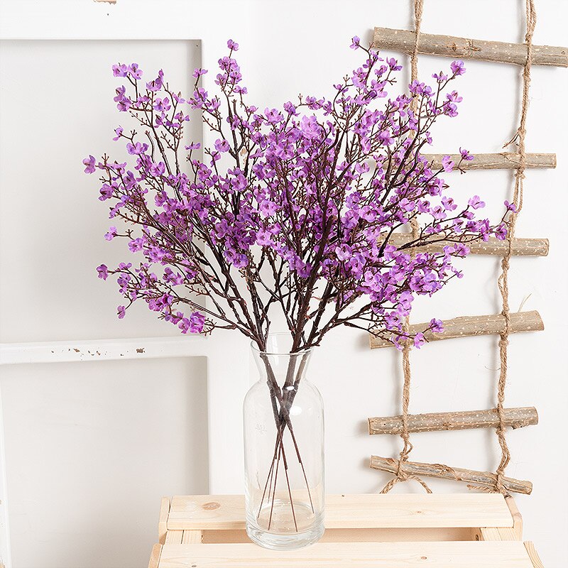 Gypsophila Artificial Flowers White Branch High Quality Babies Breath Fake Flowers Long Bouquet Home Wedding Decoration Autumn