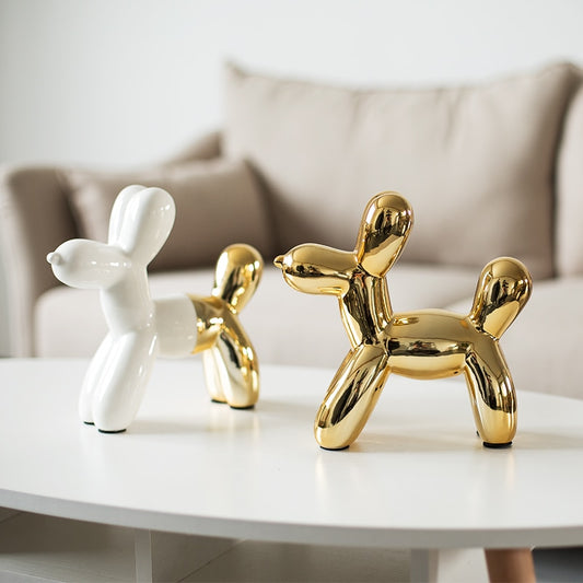 Nordic Ceramic Animal Balloon Dog Figurines - Little Eudora