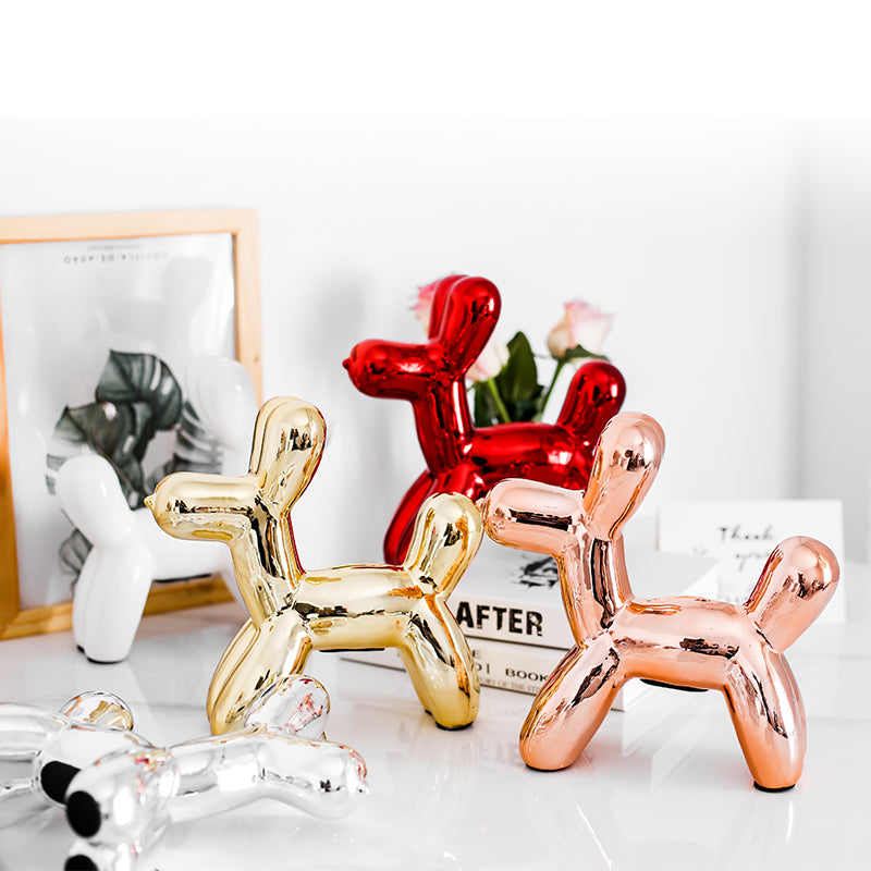 Nordic Ceramic Animal Balloon Dog Figurines - Little Eudora
