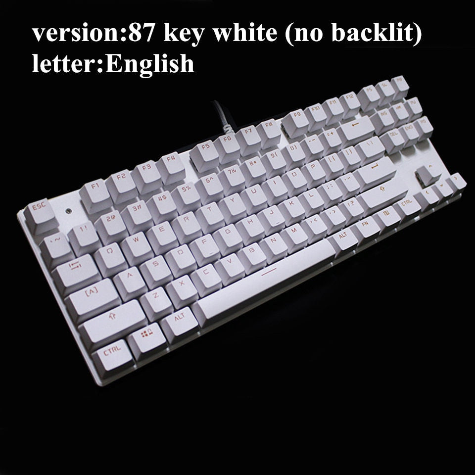 Mechanical PC Keyboard with Custom Backlight for Gaming, Work or Study