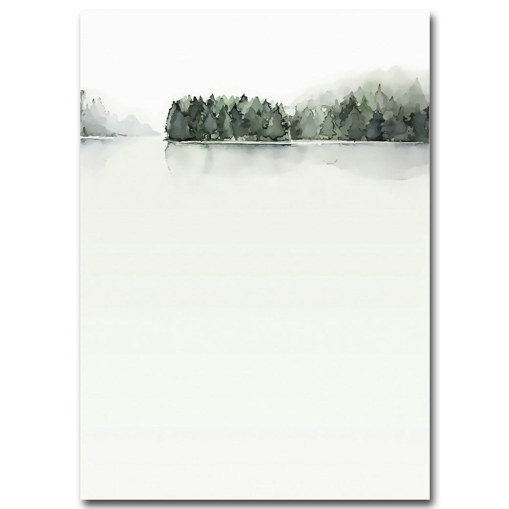 Watercolor Plant Leaves Poster Wall Art - Little Eudora