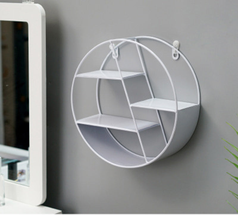 Nordic Style Metal Decorative Shelf round Hexagon - Little Eudora