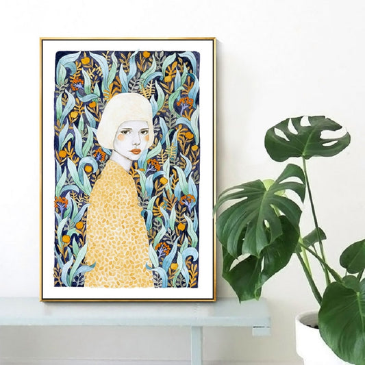 Nordic Fashion Girl Poster Wall Art - Little Eudora