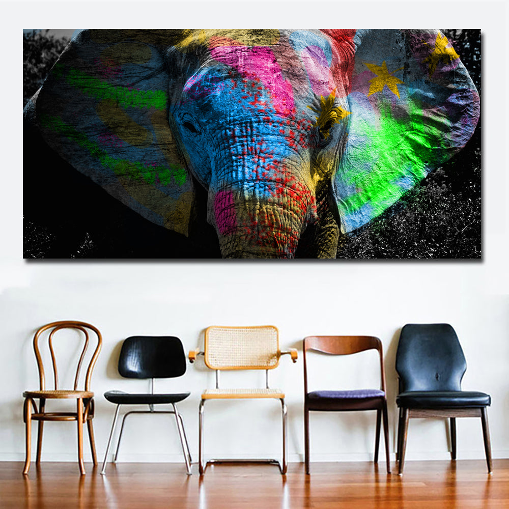 Colorful Elephant Wall Art - Little Eudora