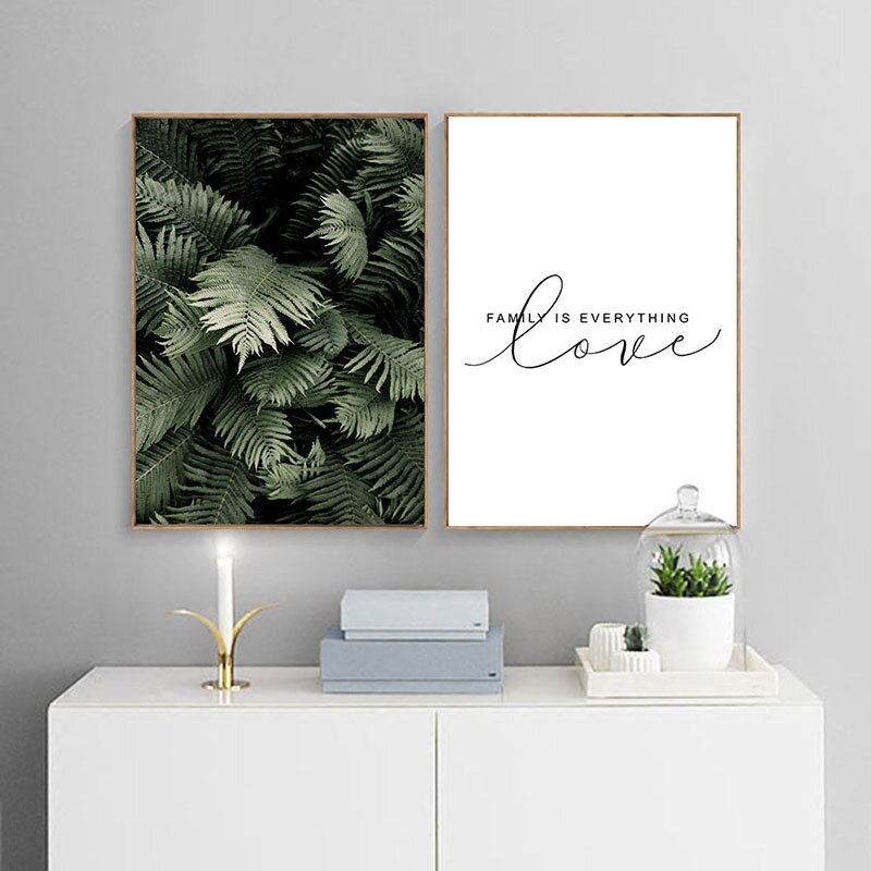 Green Plant Leaf Wall Art - Little Eudora