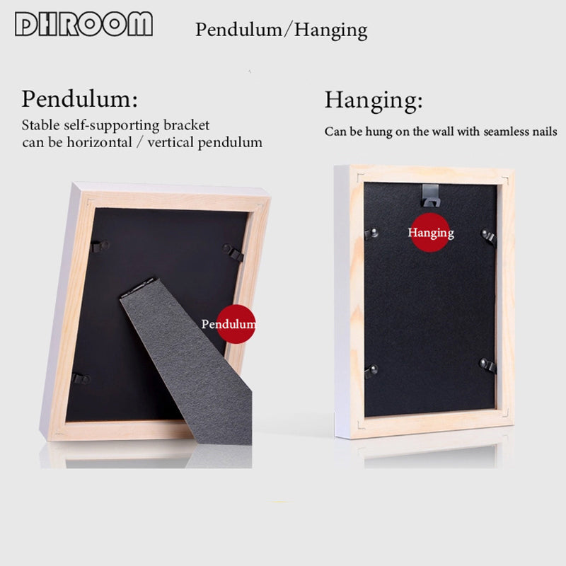 Black White Wood Color Picture Photo Frame - Little Eudora