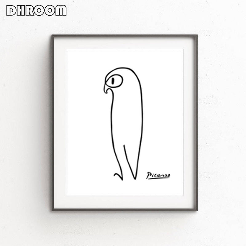 Nordic Minimalist Picasso Animals Wall Art - Little Eudora