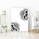 Black And White Sloth Cute Wall Art