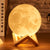 Rambery moon lamp 3D print night light Rechargeable  3 Color Tap Control lamp lights 16 Colors Change Remote LED moon light gift