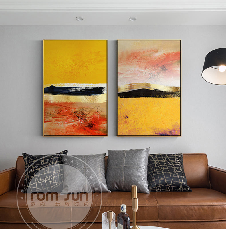 Abstract Bright Colour Blocks Wall Art - Little Eudora