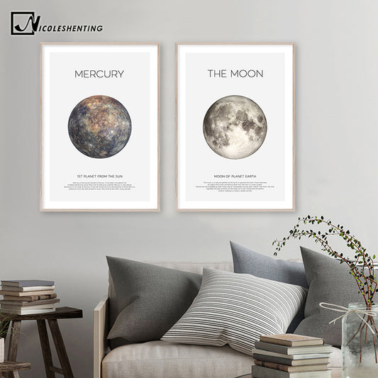 Solar System Planet Earth Moon Mars - Little Eudora